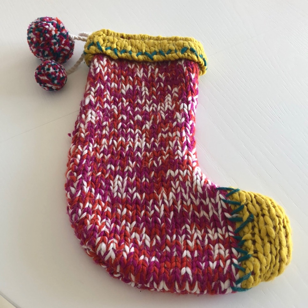 Anthropologie Snow Cap Christmas Stocking